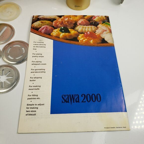 Vintage SAWA 2000 Standard Metal Cookie Press Decorator Gun With Box 1970s - Picture 14 of 16